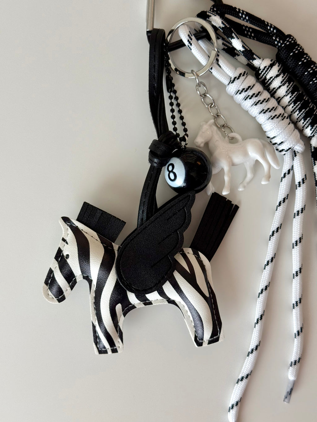 Midnight Pegasus Charm Keychain 🖤🪽