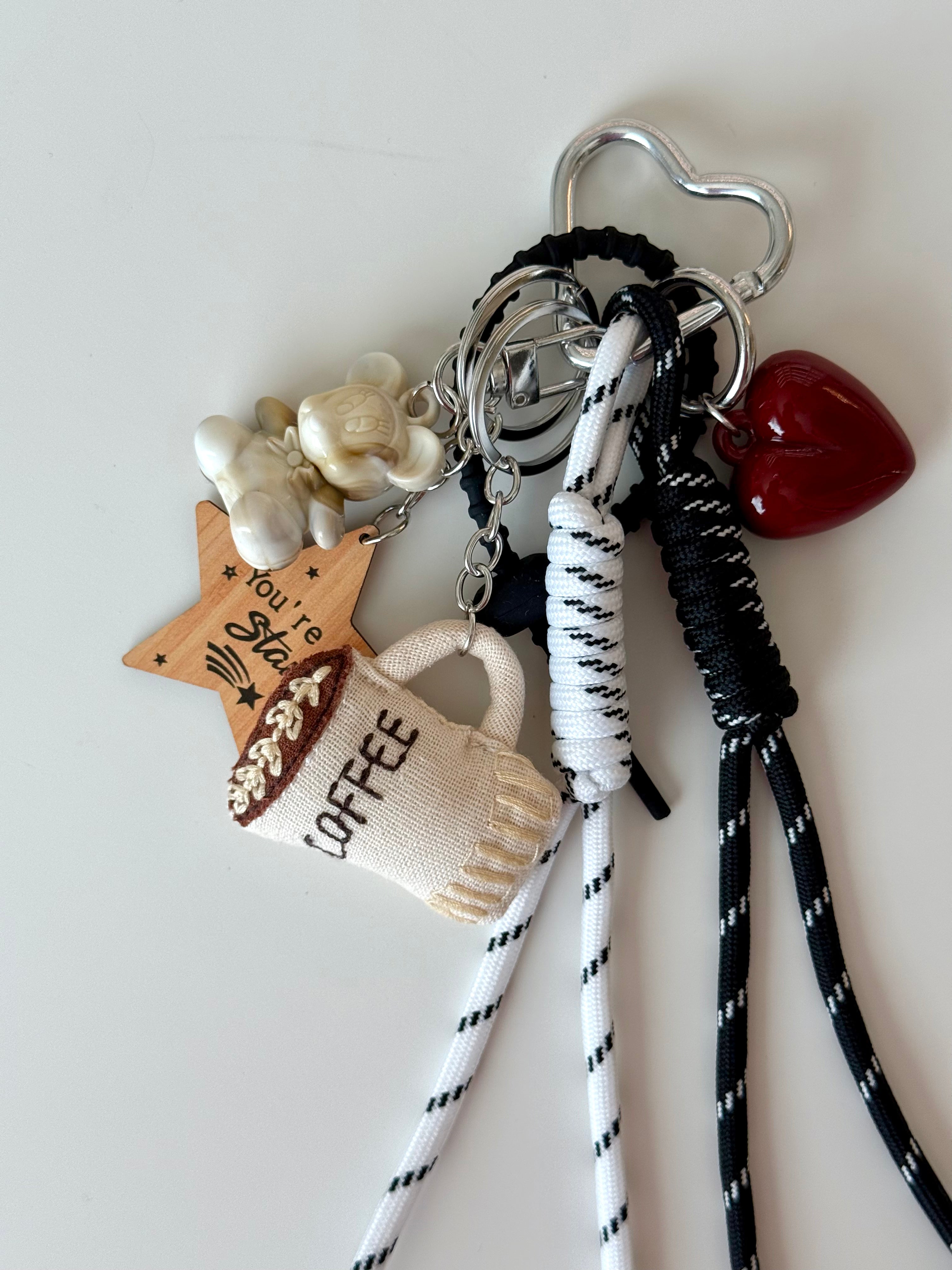 Coffee Star Charm Keychain ☕⭐