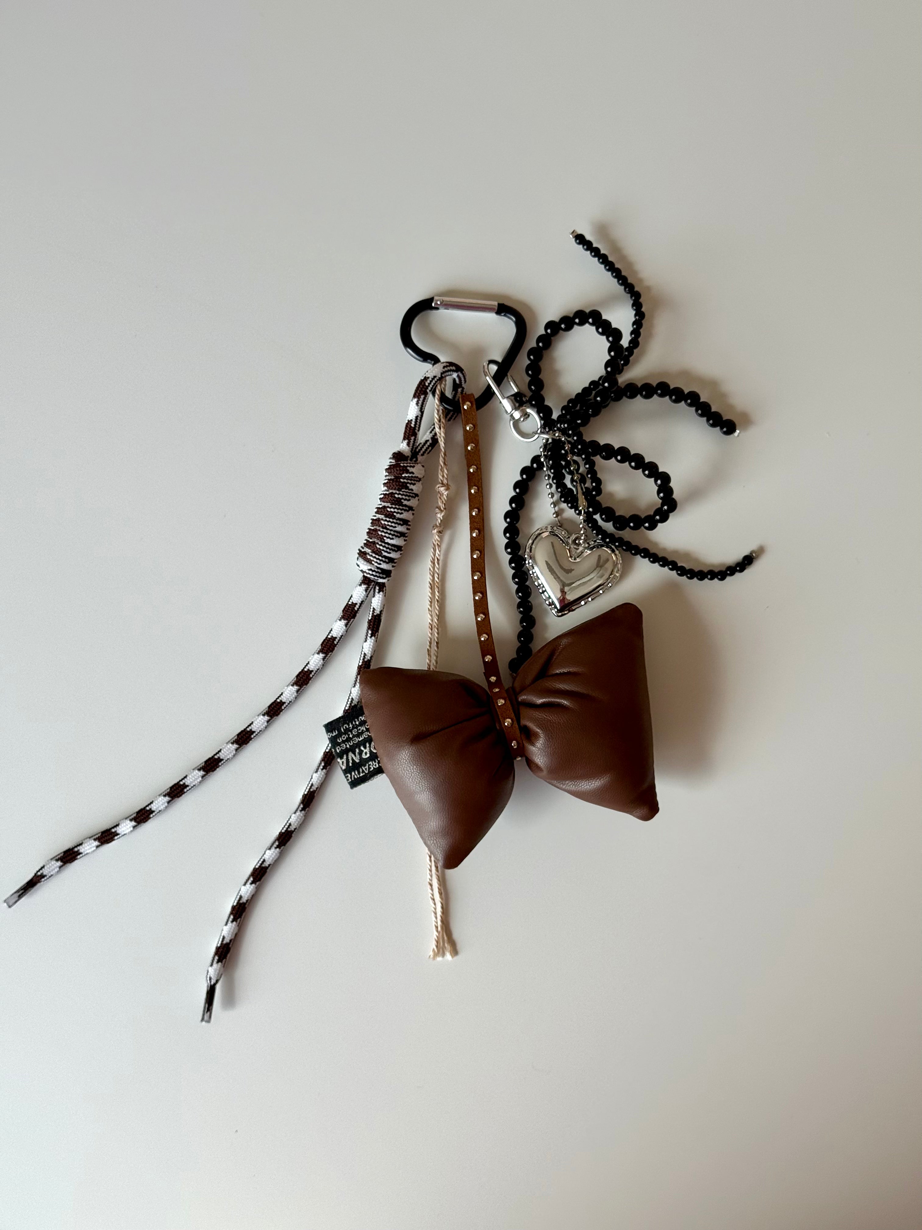 Caramel Bow Keychain 🤎