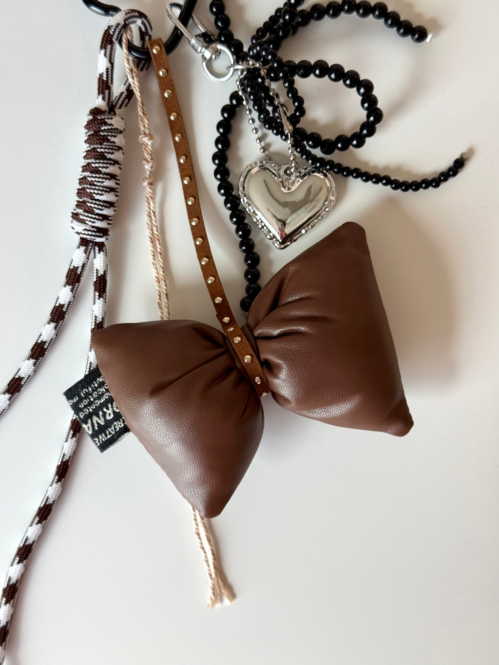 Caramel Bow Keychain 🤎
