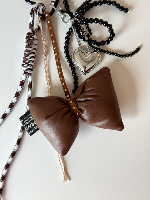Caramel Bow Keychain 🤎