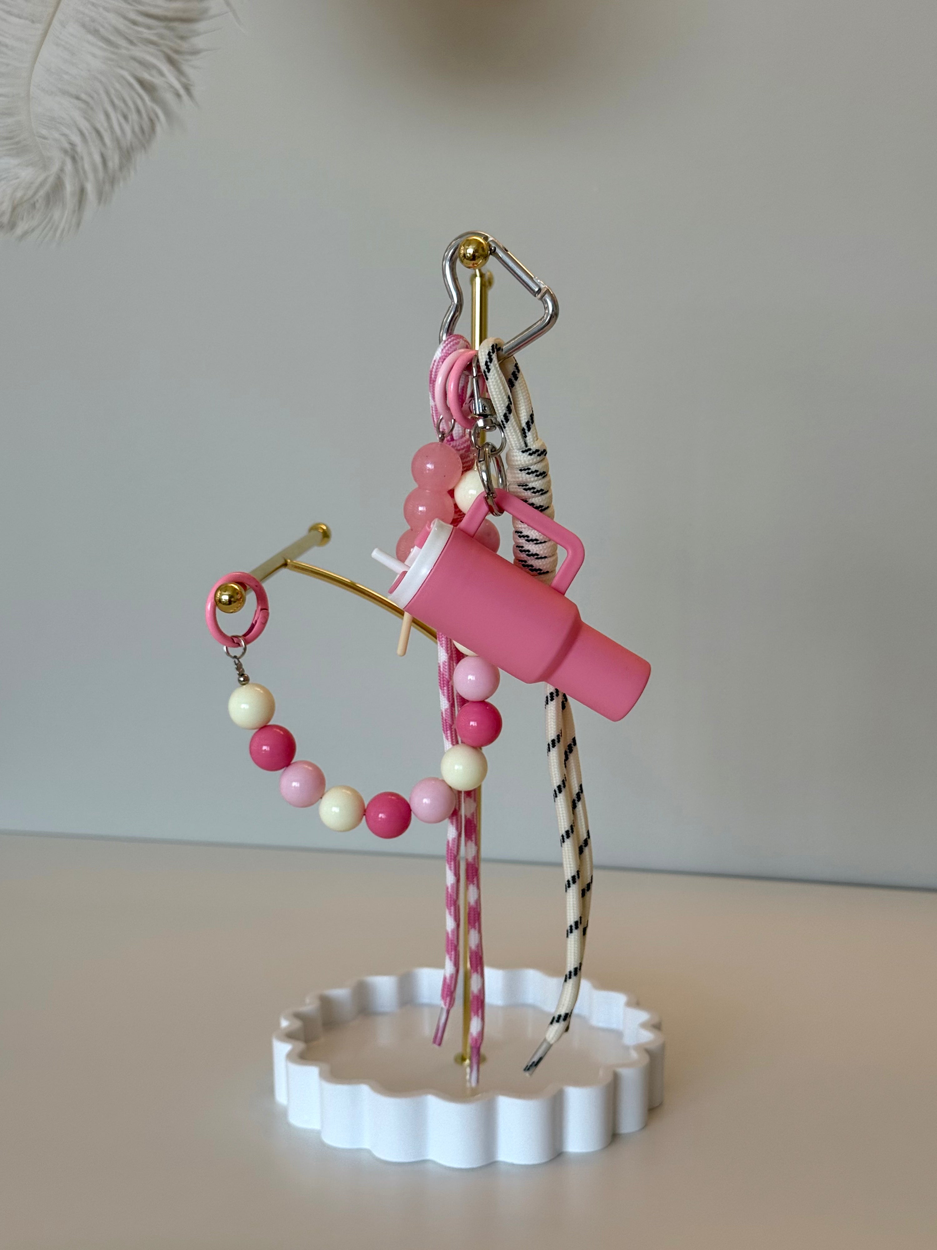 Pink Tumbler Keychain 🍭🧋