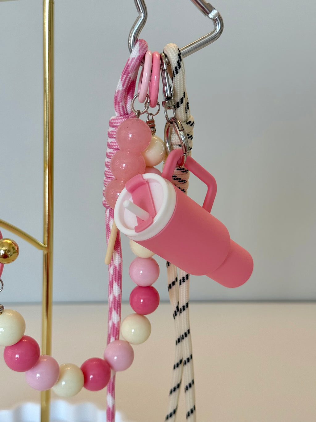 Pink Tumbler Keychain 🍭🧋
