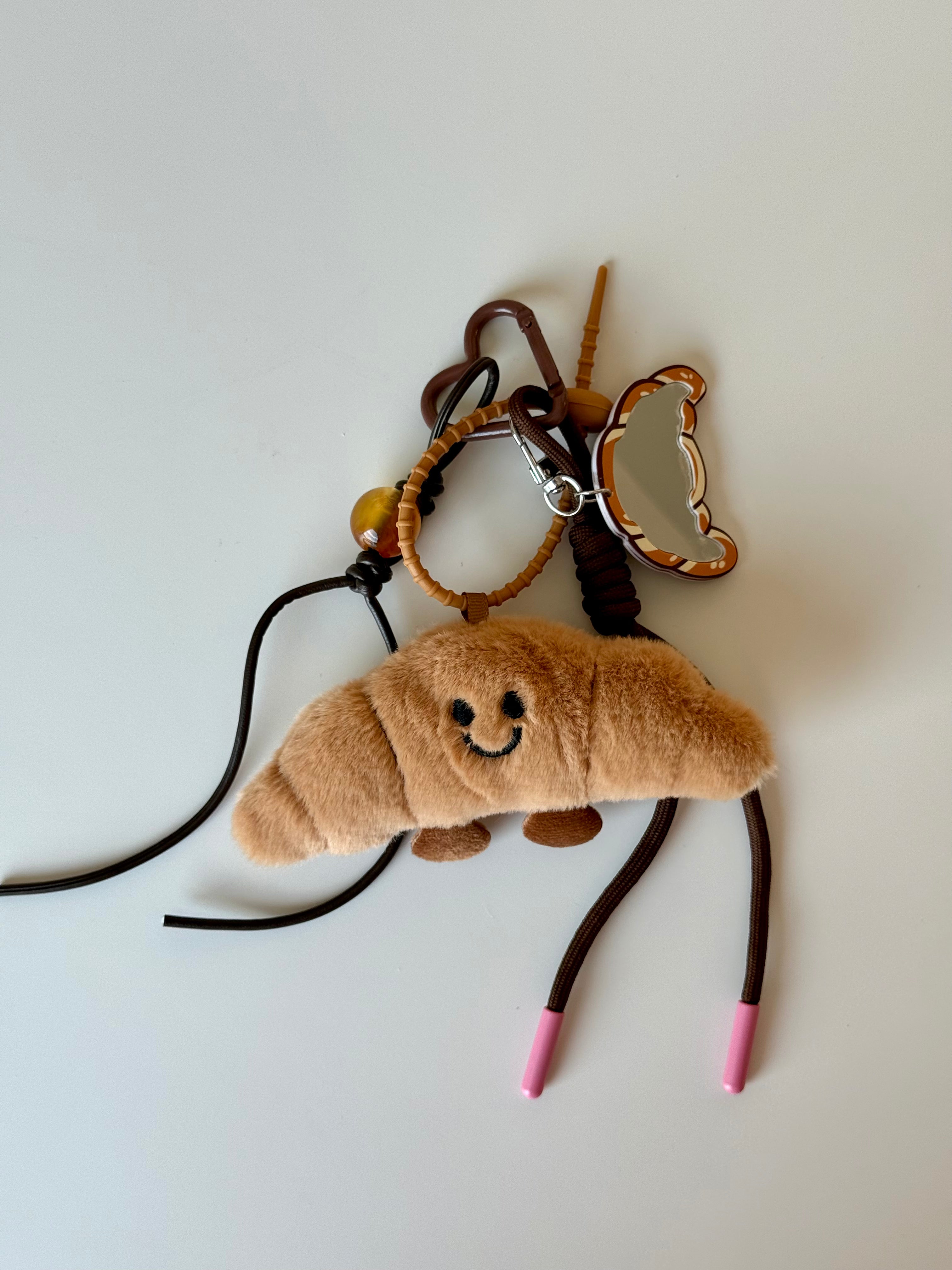 Cozy Croissant Charm Keychain 🥐🤎