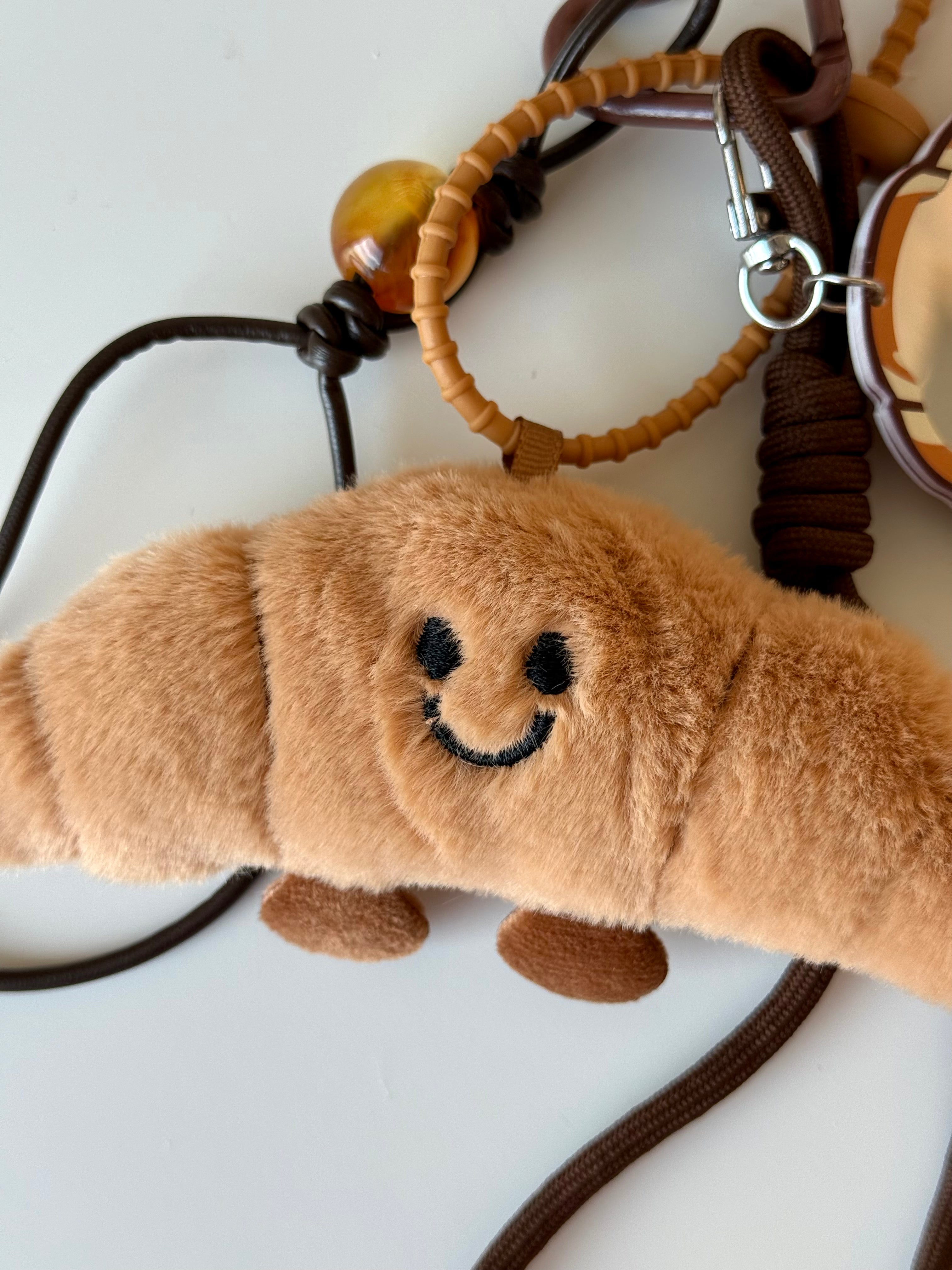 Cozy Croissant Charm Keychain 🥐🤎