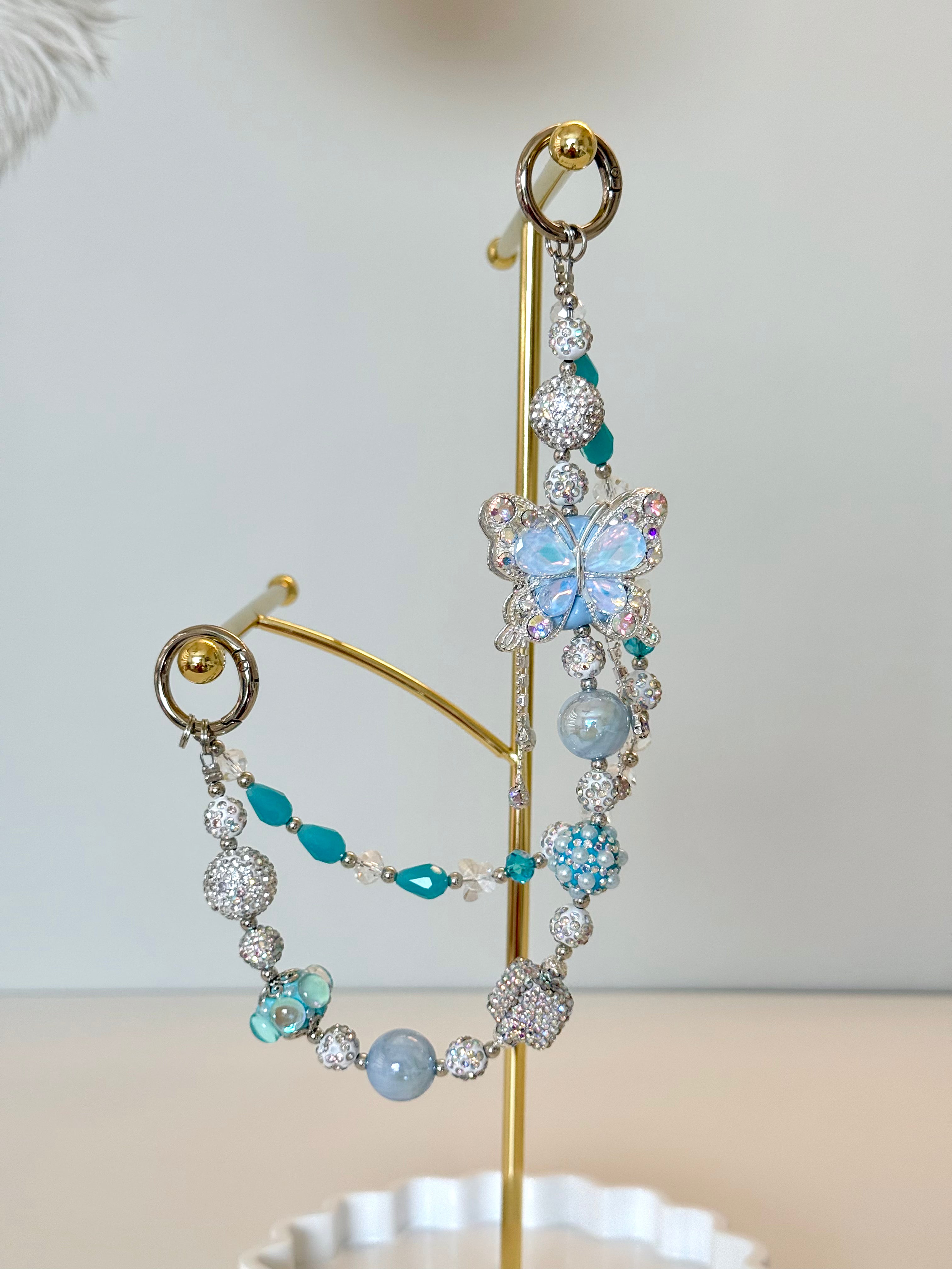 Crystal Butterfly Bag Charm 🦋