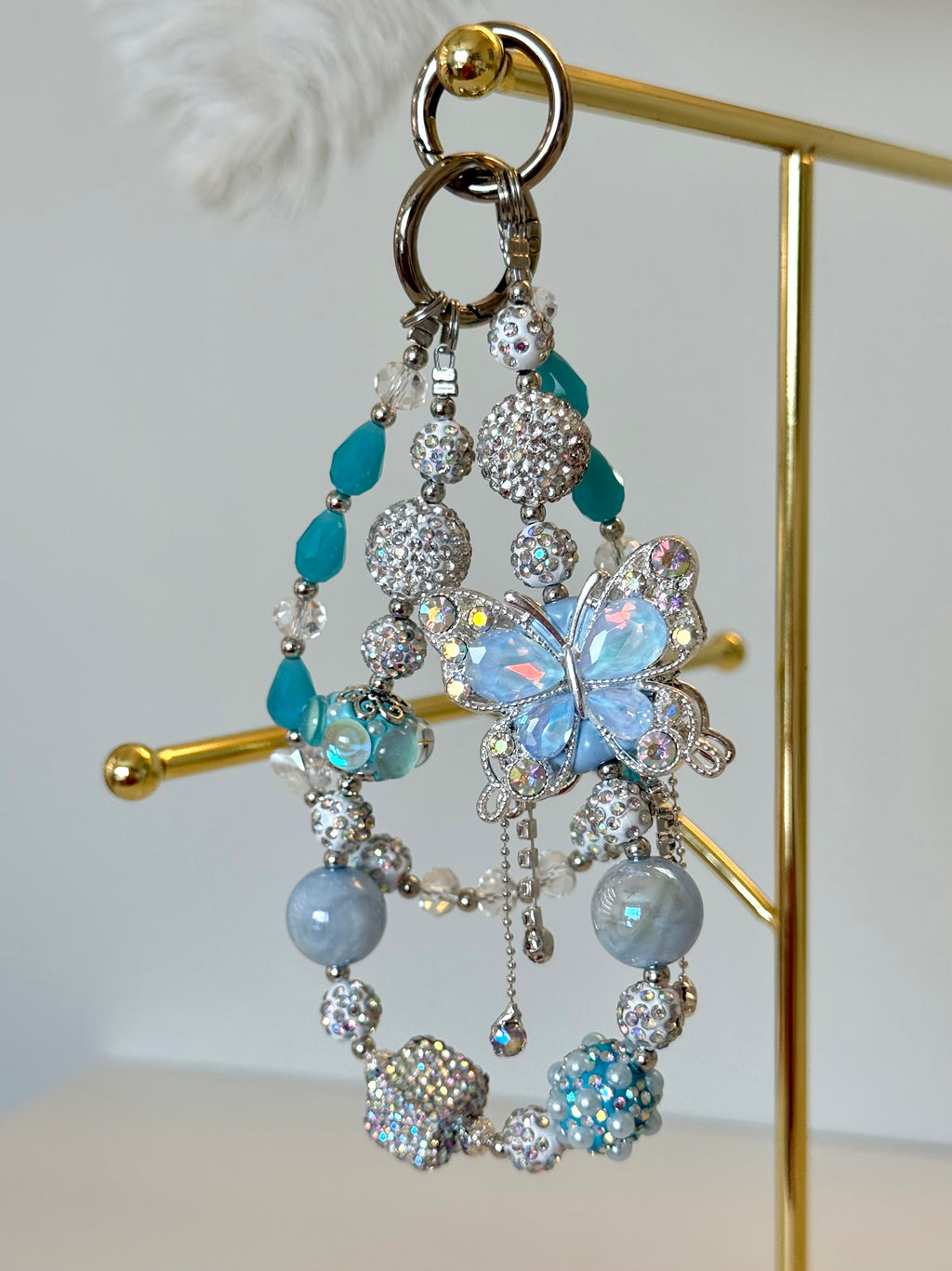 Crystal Butterfly Bag Charm 🦋