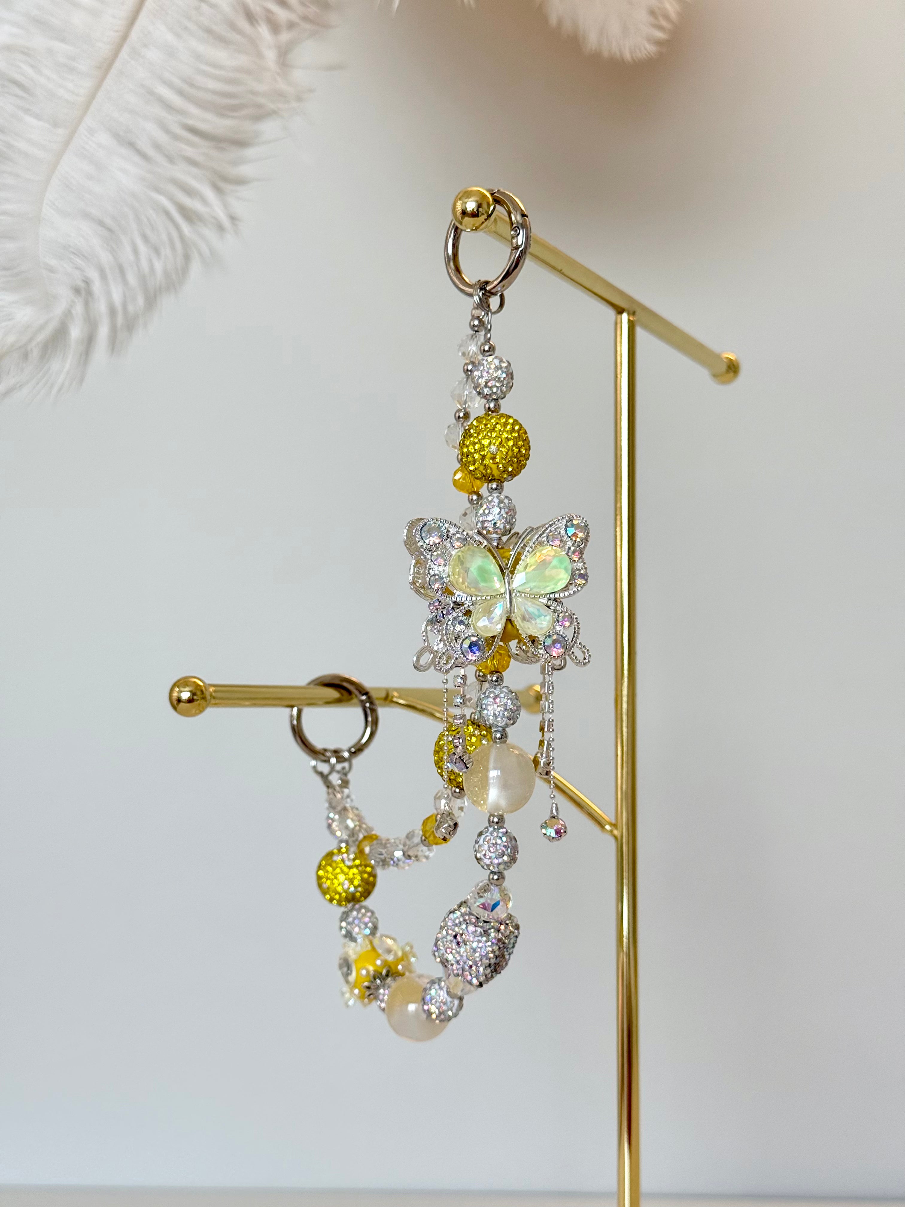 Crystal Butterfly Bag Charm 🦋
