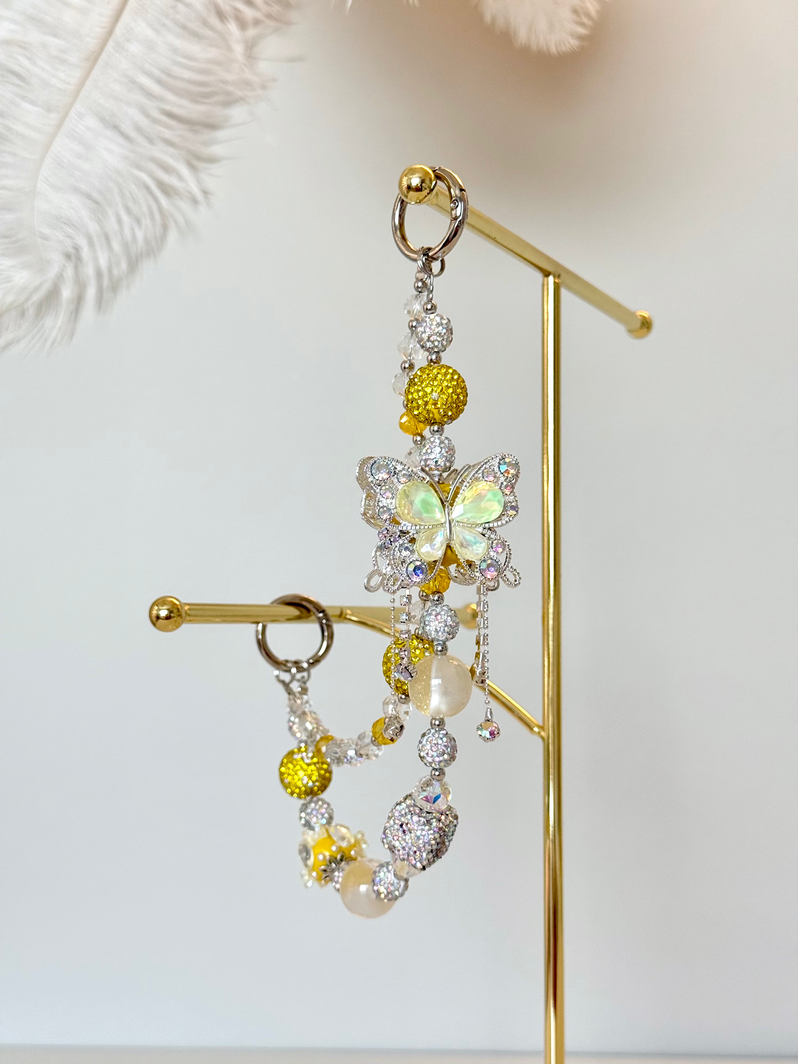 Crystal Butterfly Bag Charm 🦋