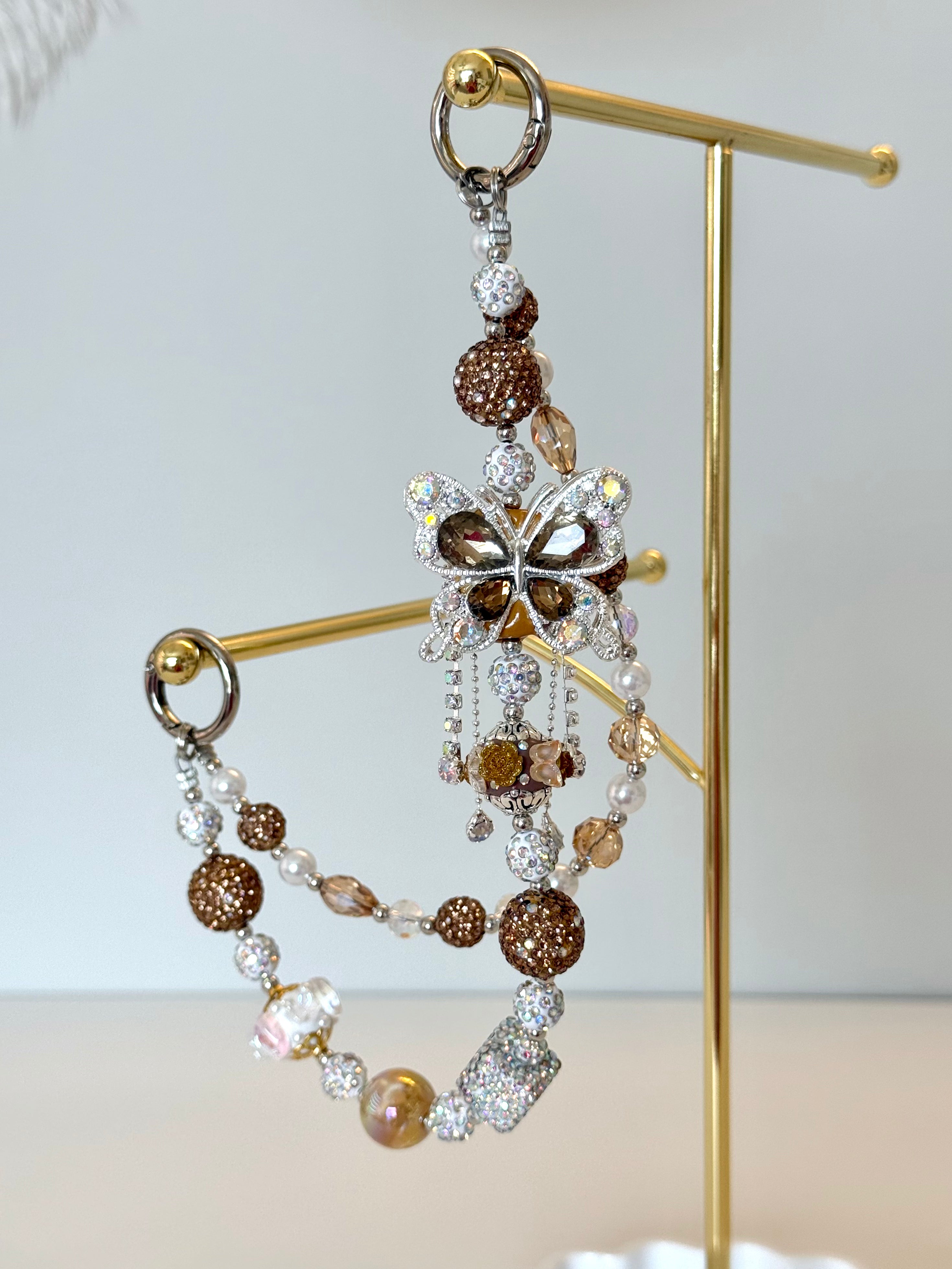 Crystal Butterfly Bag Charm 🦋