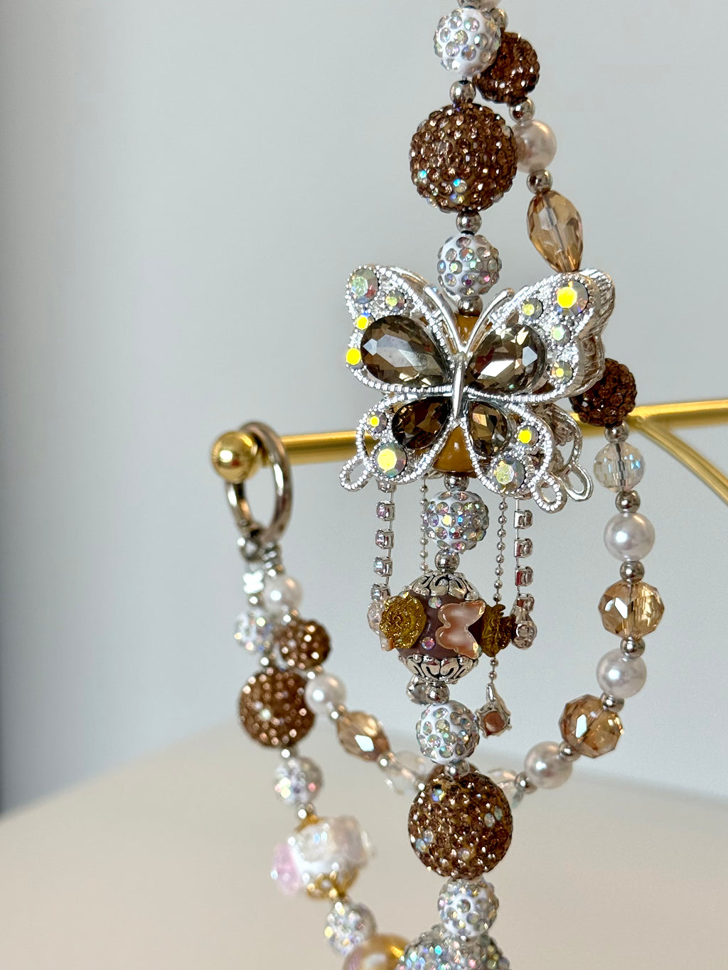 Crystal Butterfly Bag Charm 🦋