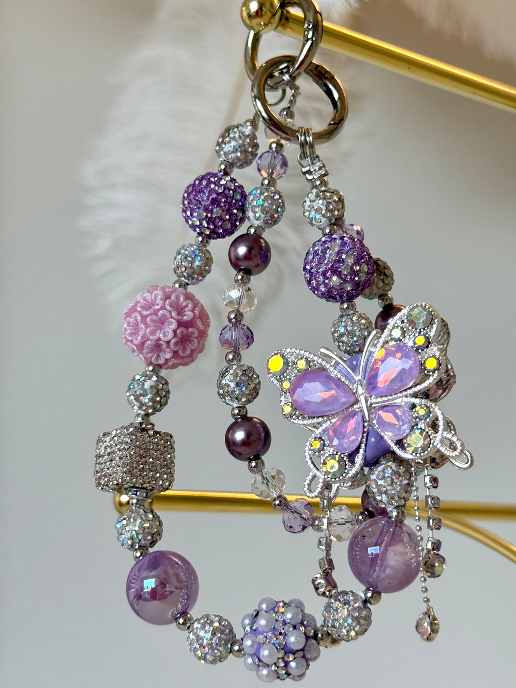 Crystal Butterfly Bag Charm 🦋
