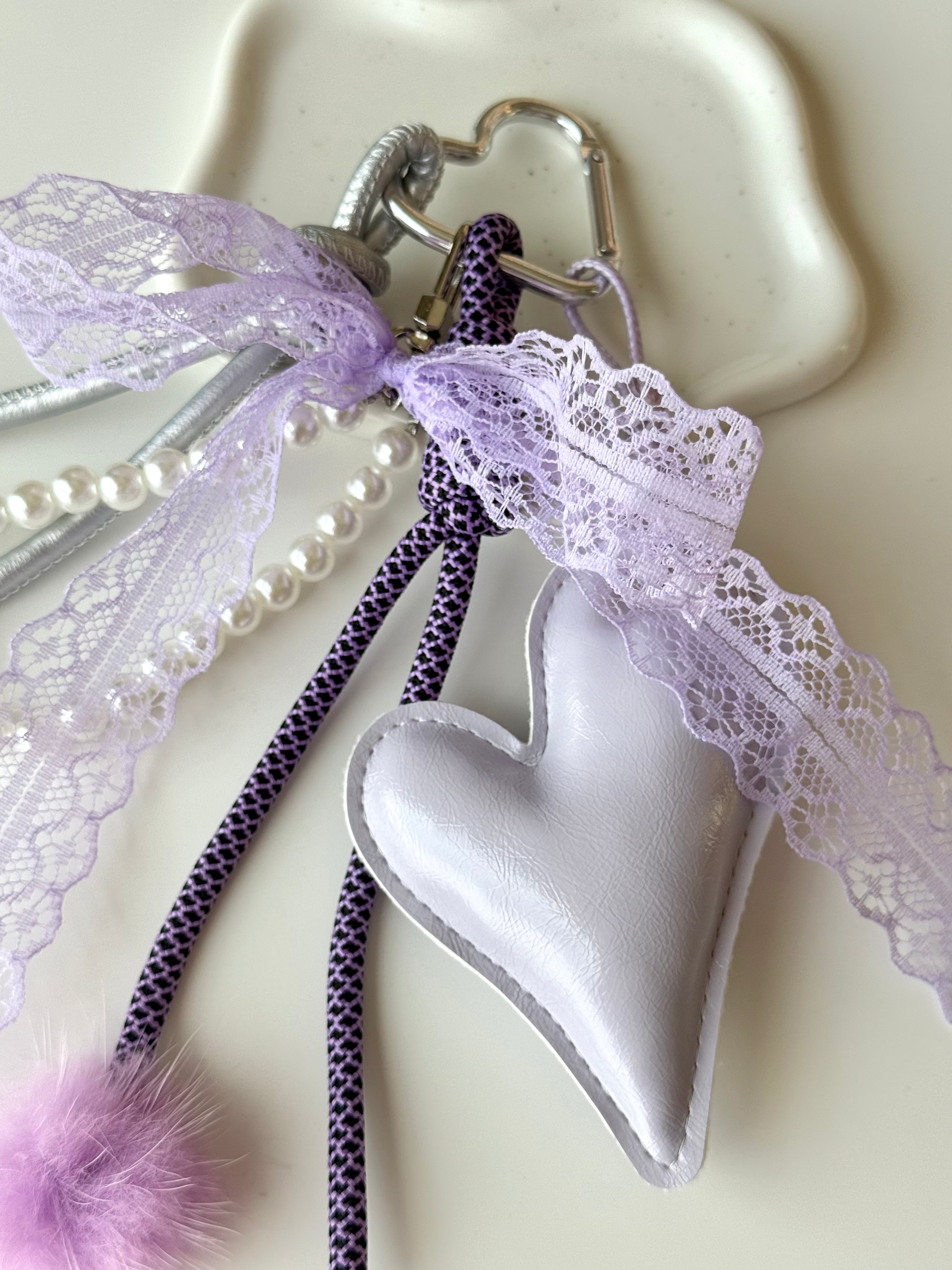 Lavender Heart Keychain 💜