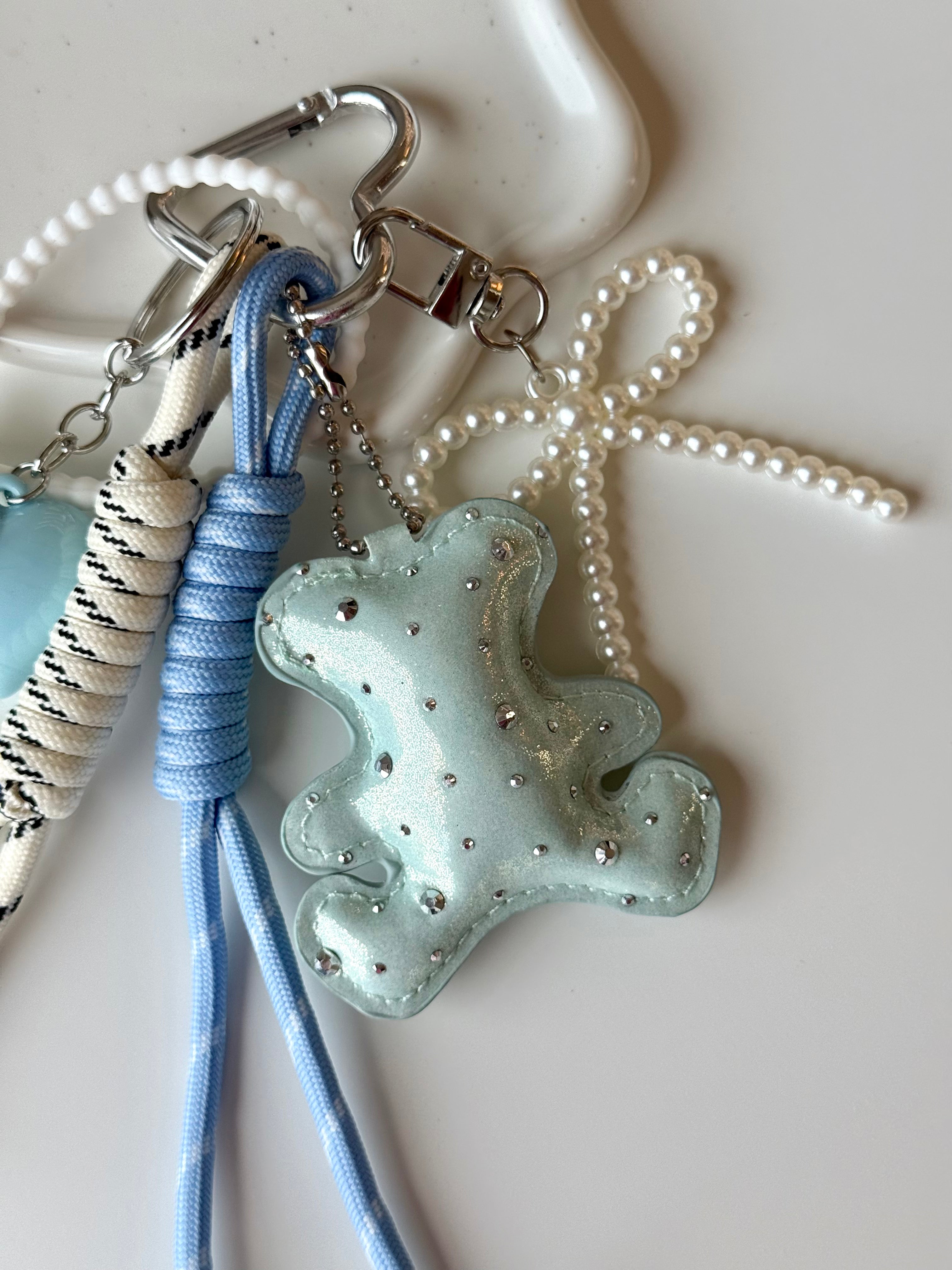 Sky Teddy Keychain 🩵
