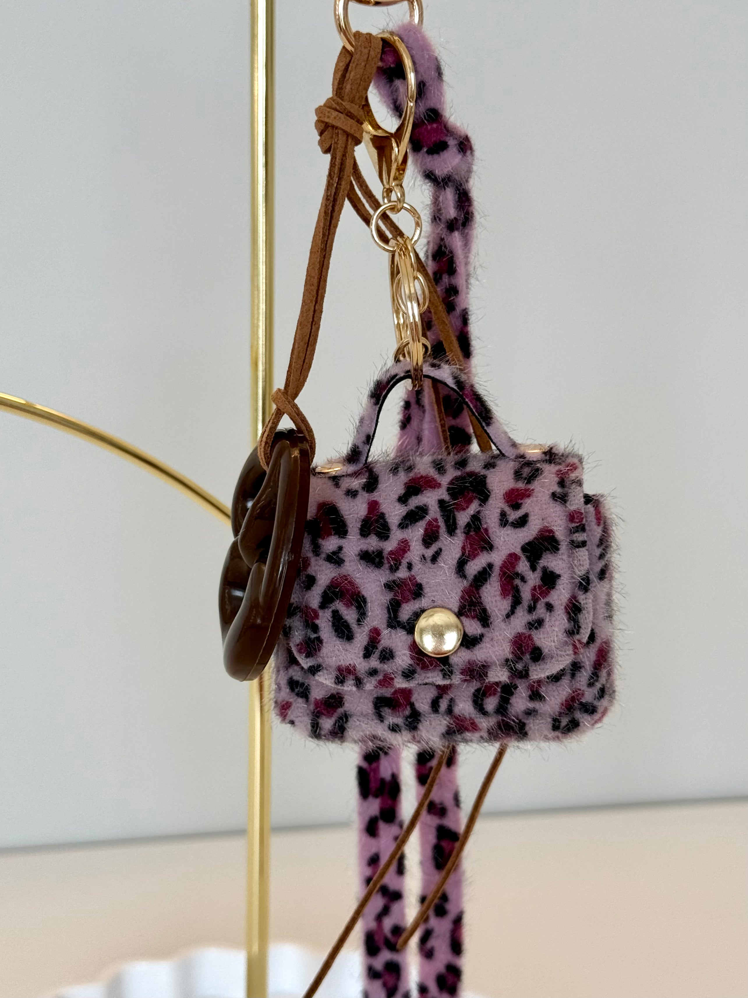 Blush Leopard Mini Bag Charm 💕🐆