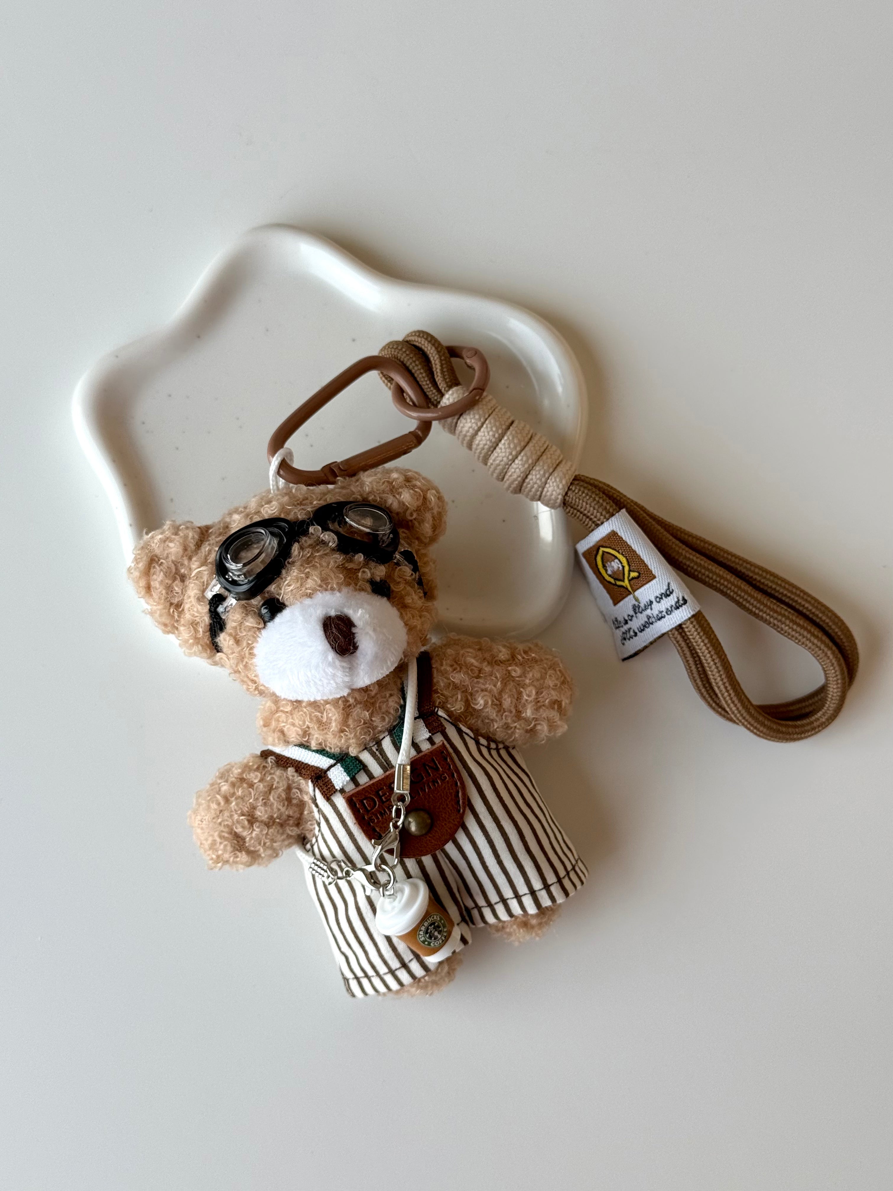 Coffee Buddy Bear Keychain 🧸☕