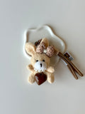Pearl Heart Bunny Keychain 🐰